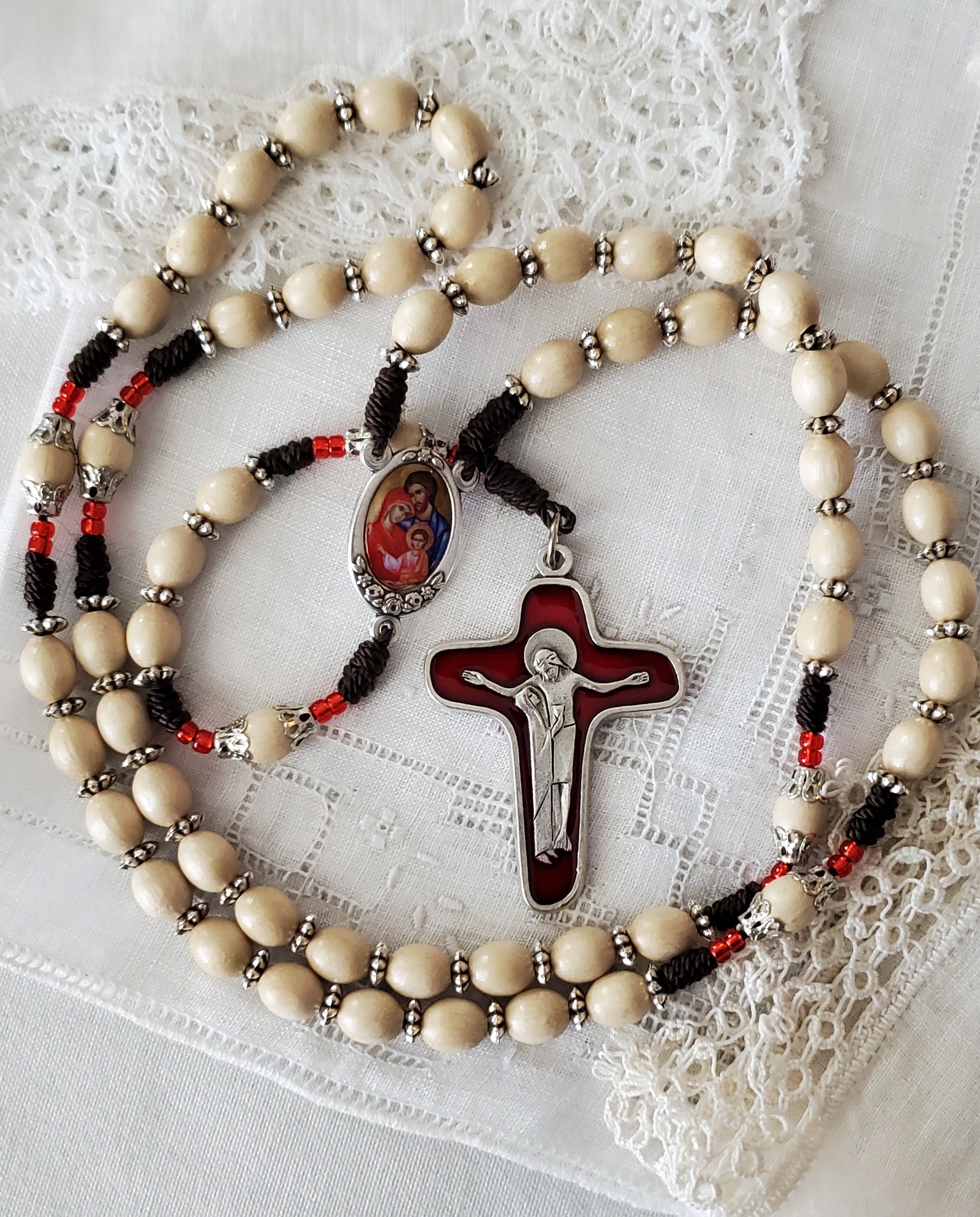 Jesus and hot Mary Decorative Rosary