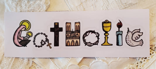 Pegatina católica