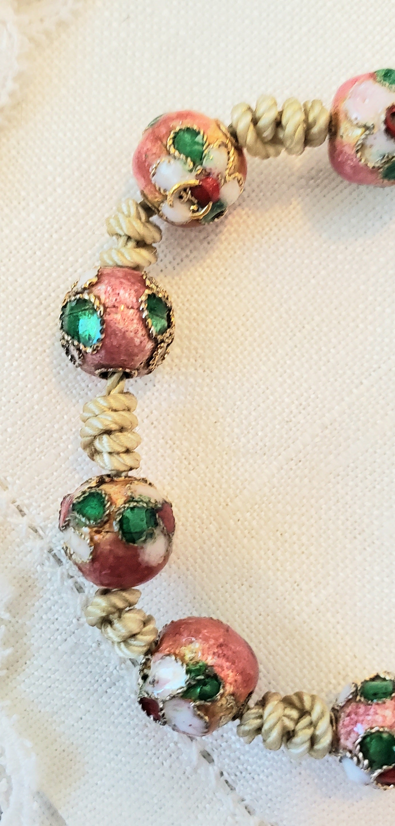 Hand knotted Rosary Bracelet cloisonne beads Jesus of Divine Mercy Our Lady Of Guadalupe medal Saint Benedict Crucifix single decade Tenner