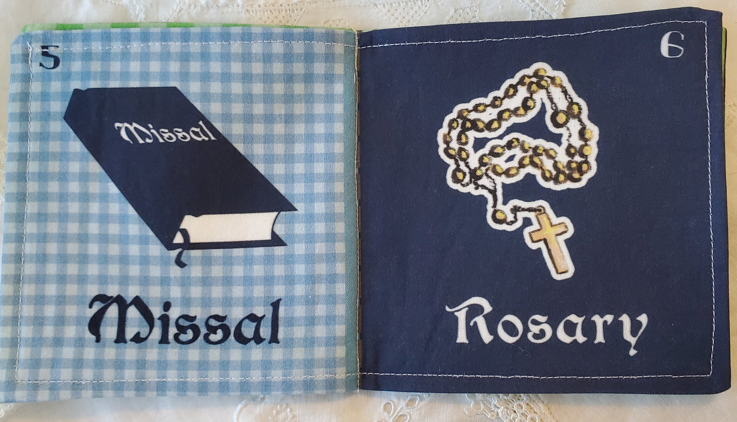 Libro suave y tranquilo para la misa "Cosas que vemos en la misa"