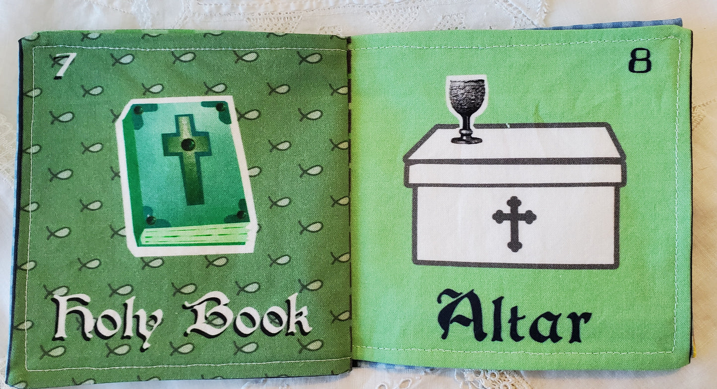 Libro suave y tranquilo para la misa "Cosas que vemos en la misa"