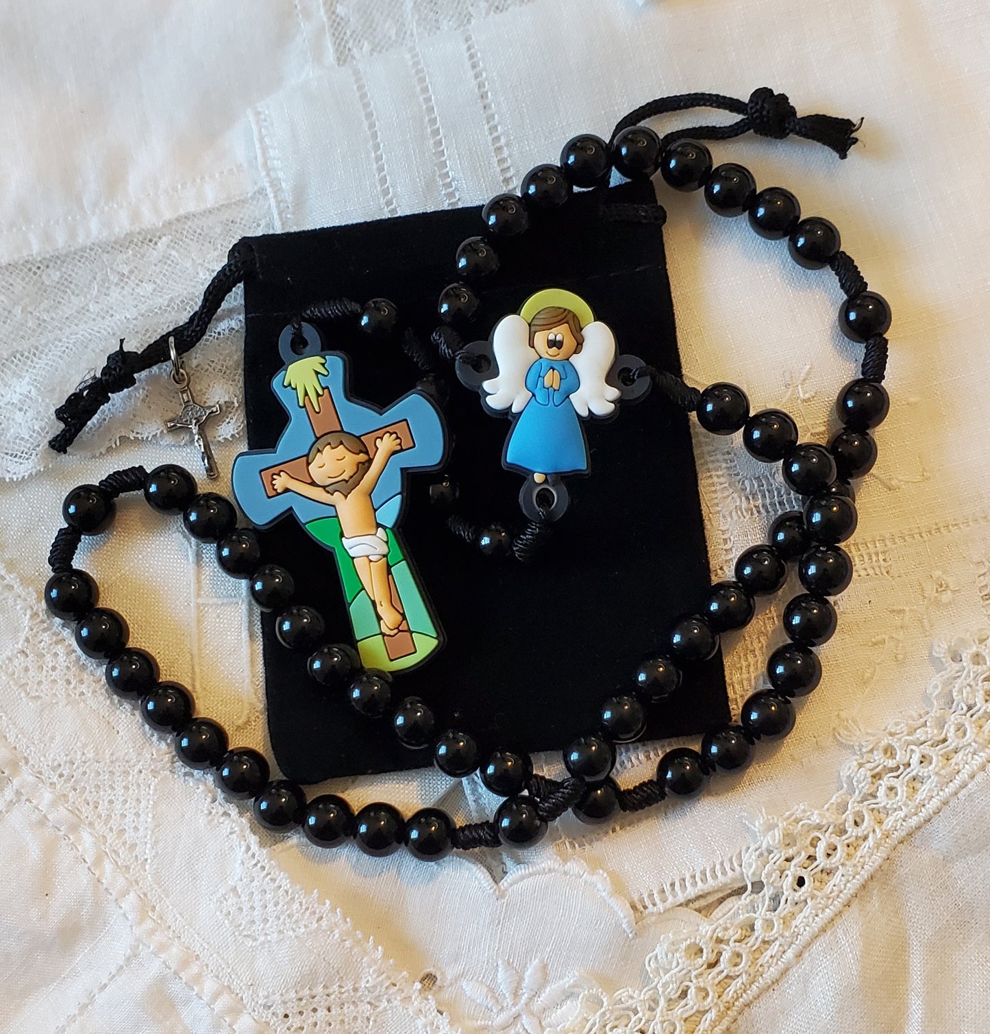Coffret cadeau de chapelet d'ange gardien Tiny Devotions