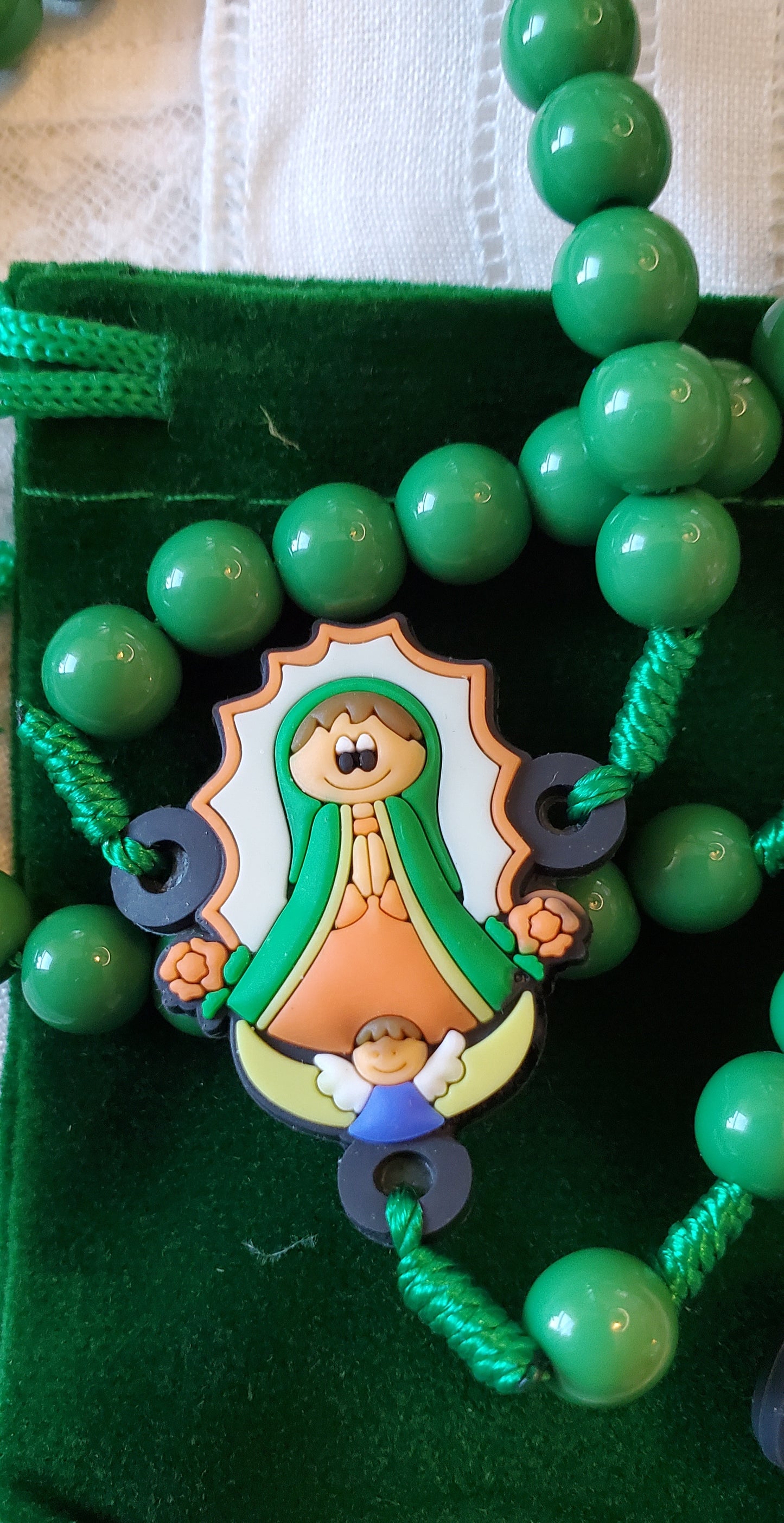 Set de regalo del rosario de Nuestra Señora de Guadalupe - Tiny Devotions