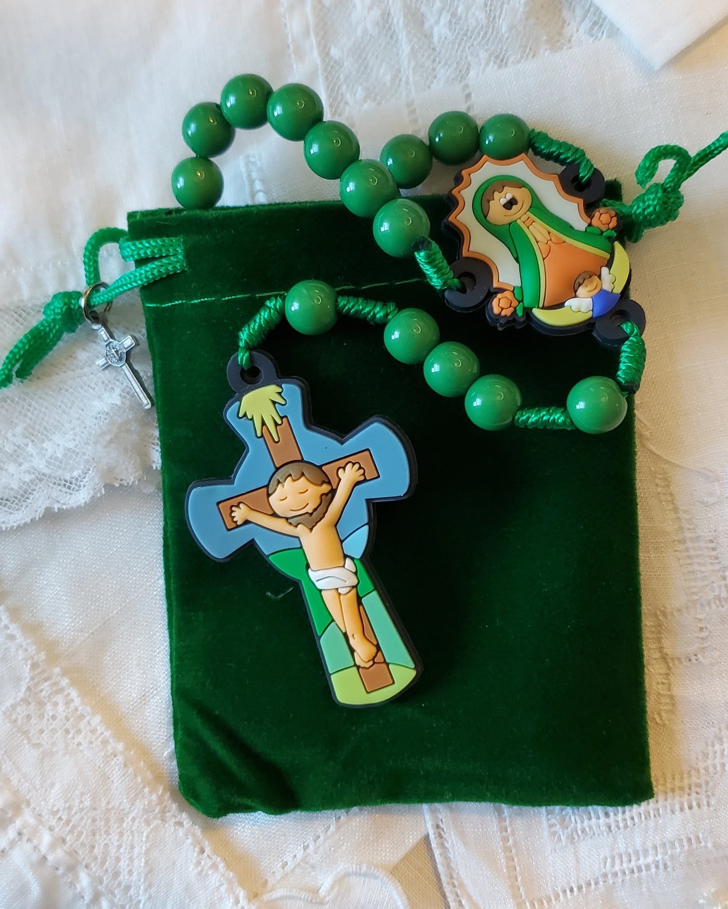 Set de regalo del rosario de Nuestra Señora de Guadalupe - Tiny Devotions
