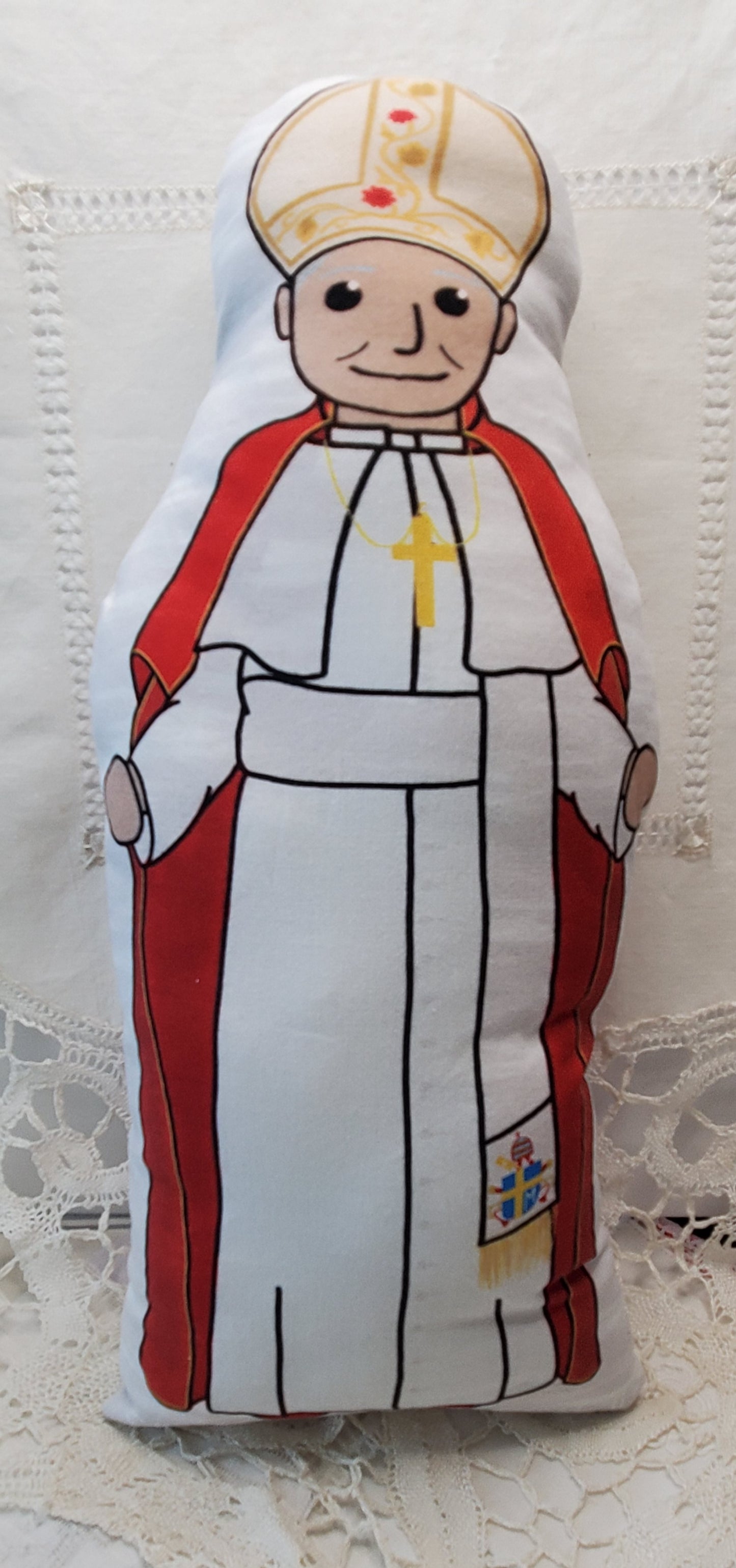 Soft Saint Dolls - Sew a Saint - full size 13", 14" and 15" dolls our Lady Jesus of Divine Mercy Saint Pope John Paul II quiet toy for kid