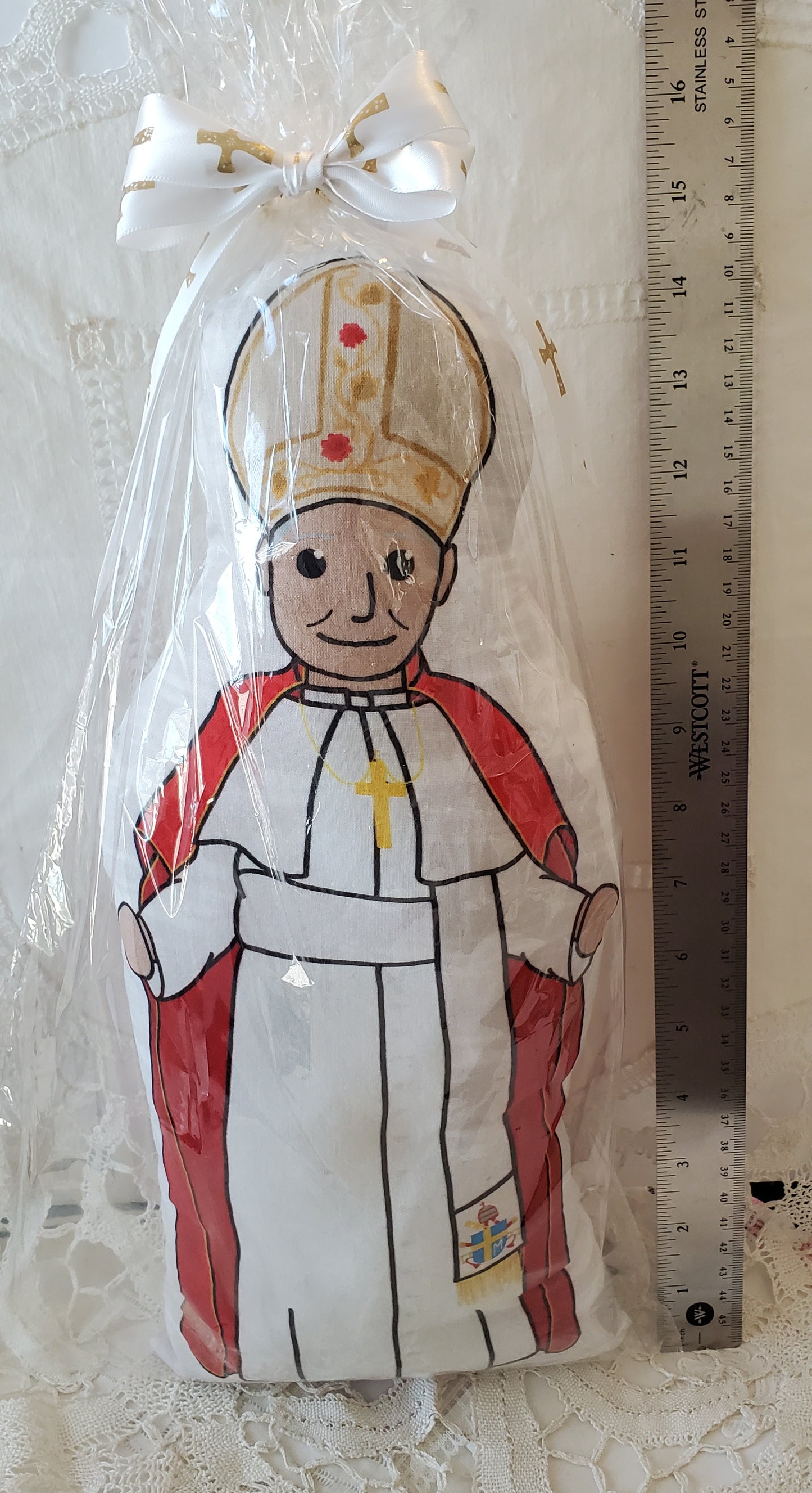 Soft Saint Dolls - Sew a Saint - full size 13", 14" and 15" dolls our Lady Jesus of Divine Mercy Saint Pope John Paul II quiet toy for kid
