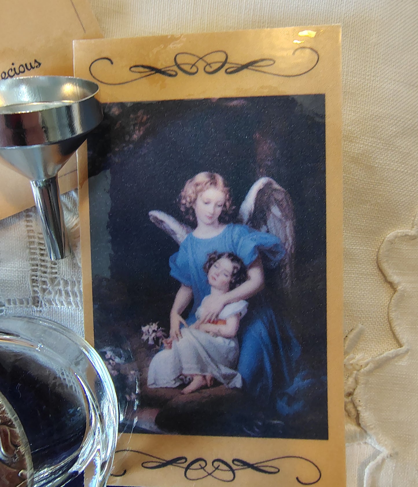 Guardian Angel Holy Water Bottle Gift Set, Catholic present, Aqua Bendita, regalo de Battesimo, Baptism gift, 1st first communion, confirmation keepsake