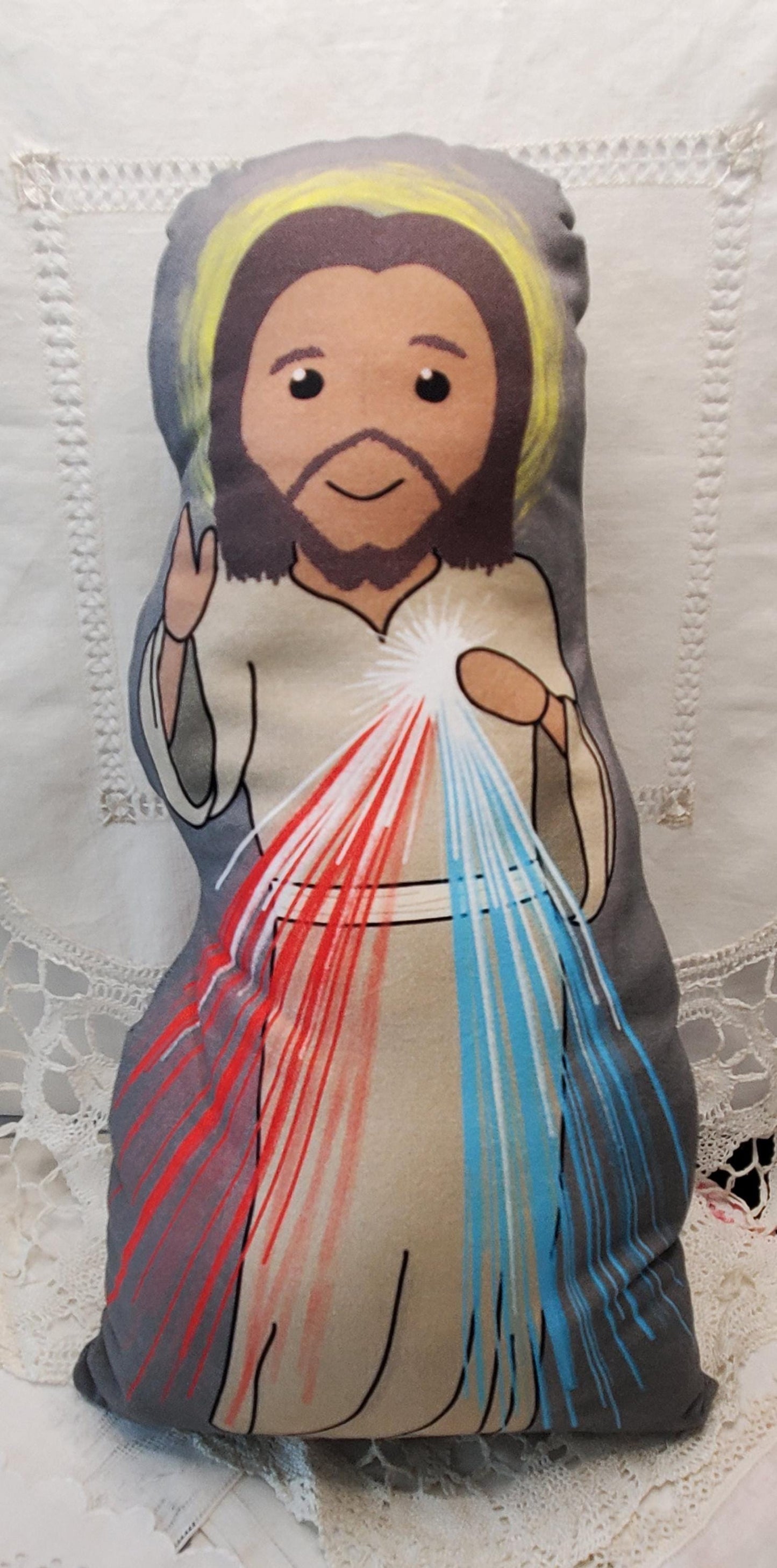 Handmade Saint Doll: Our Lady, Jesus, Pope John Paul II - Quiet Toy