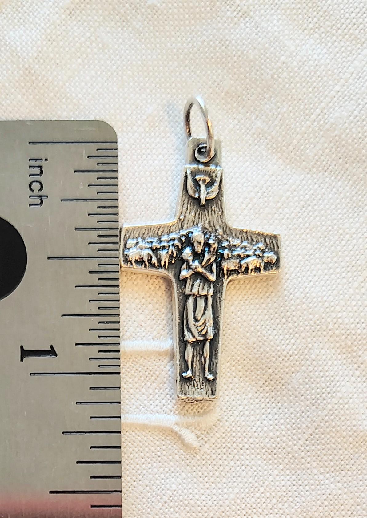 Pope Francis original Vedele Good Shepherd Cross. 1.25" long. Imported from Italy.