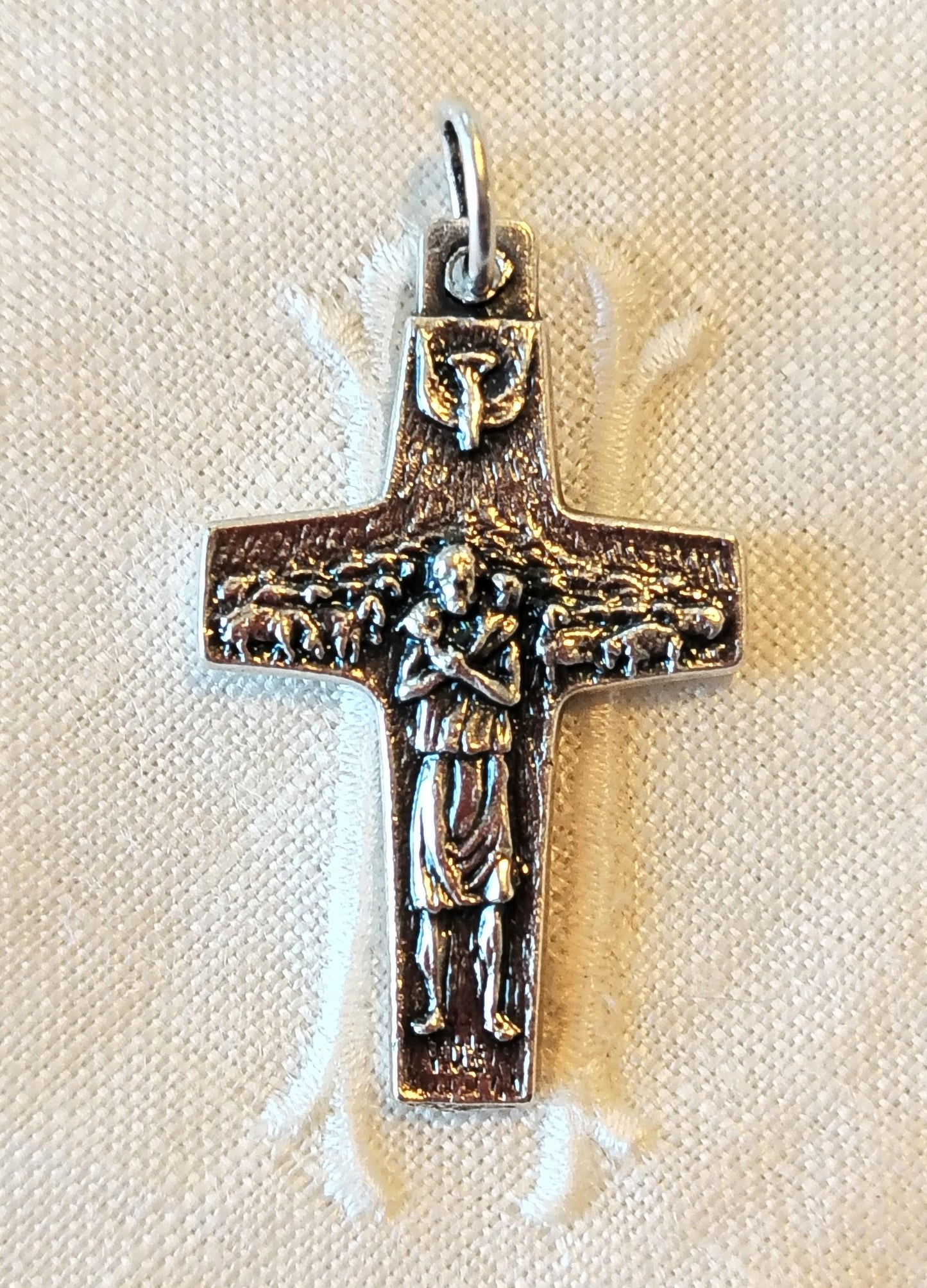 Pope Francis original Vedele Good Shepherd Cross. 1.25" long. Imported from Italy.