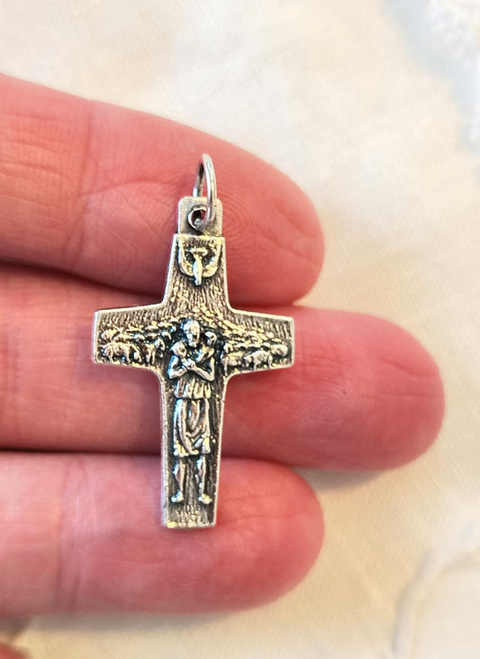 Pope Francis original Vedele Good Shepherd Cross. 1.25" long. Imported from Italy.