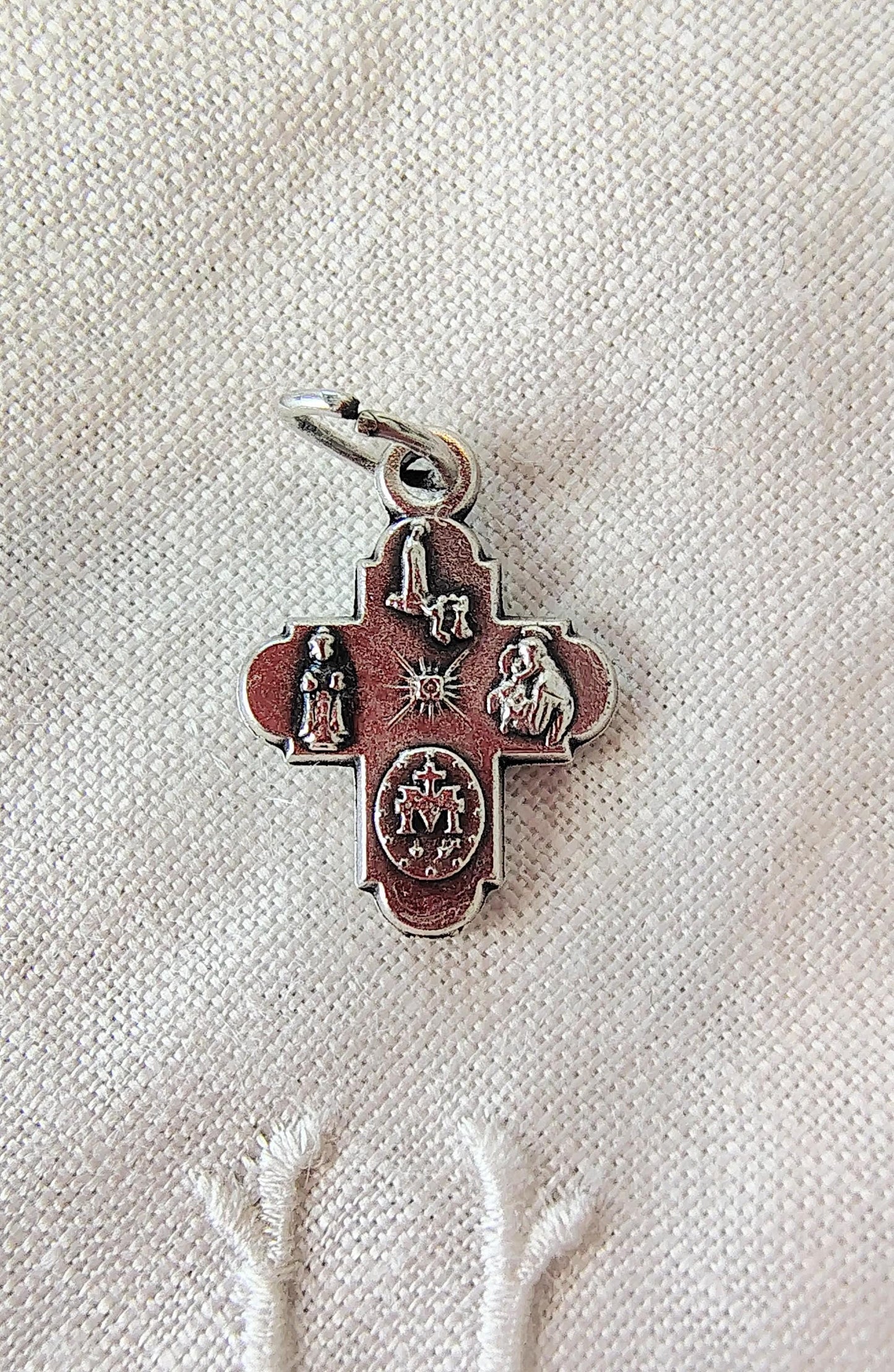 Four way medal charm bracelet size imported from Italy