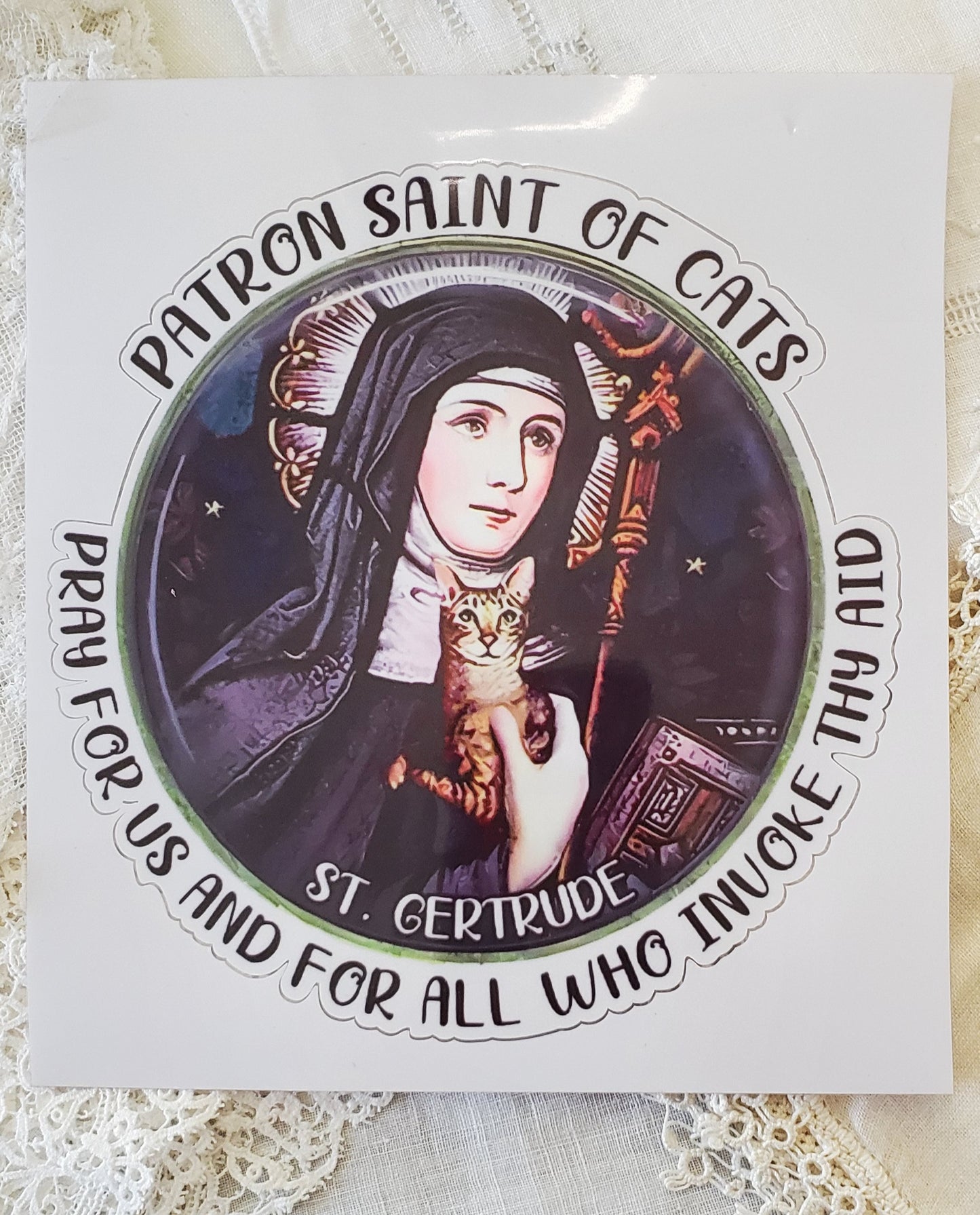 Saint Gertrude Patron Saint of Cats