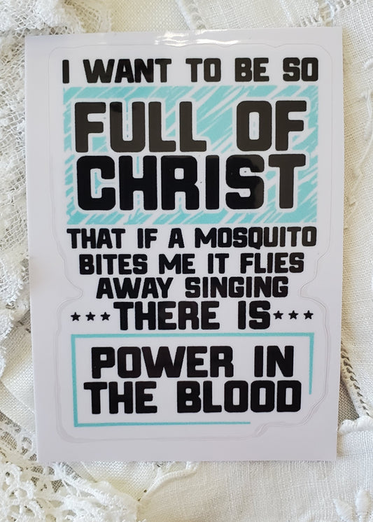 Sticker Rectangular - Full of the Power of Christ