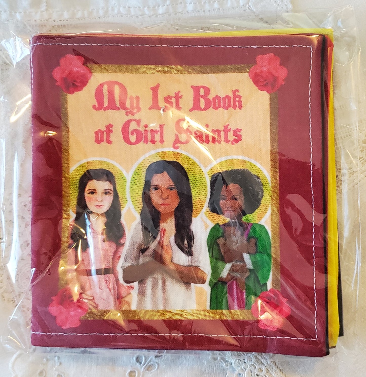 "My first Book of Girl Saints" Quiet Soft Book for Mass