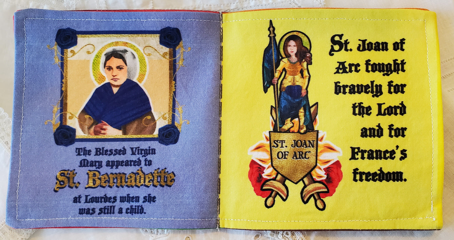 "My first Book of Girl Saints" Quiet Soft Book for Mass