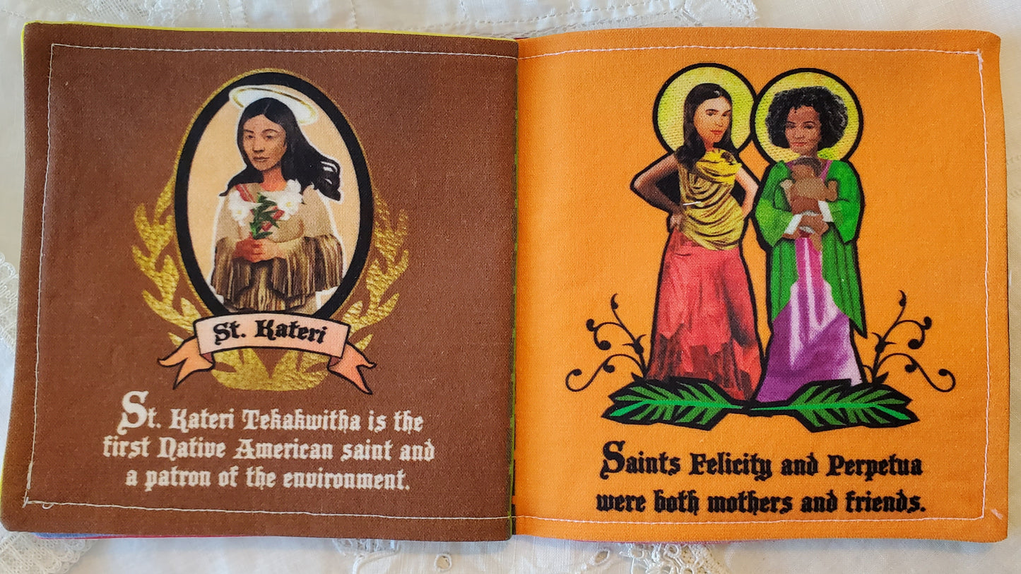 "My first Book of Girl Saints" Quiet Soft Book for Mass