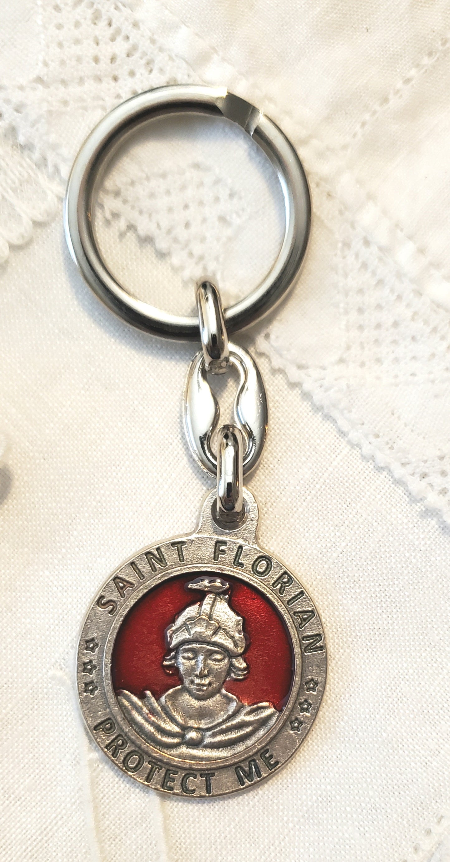 Saint Florian - Patron Saint of Firefighters Keychain