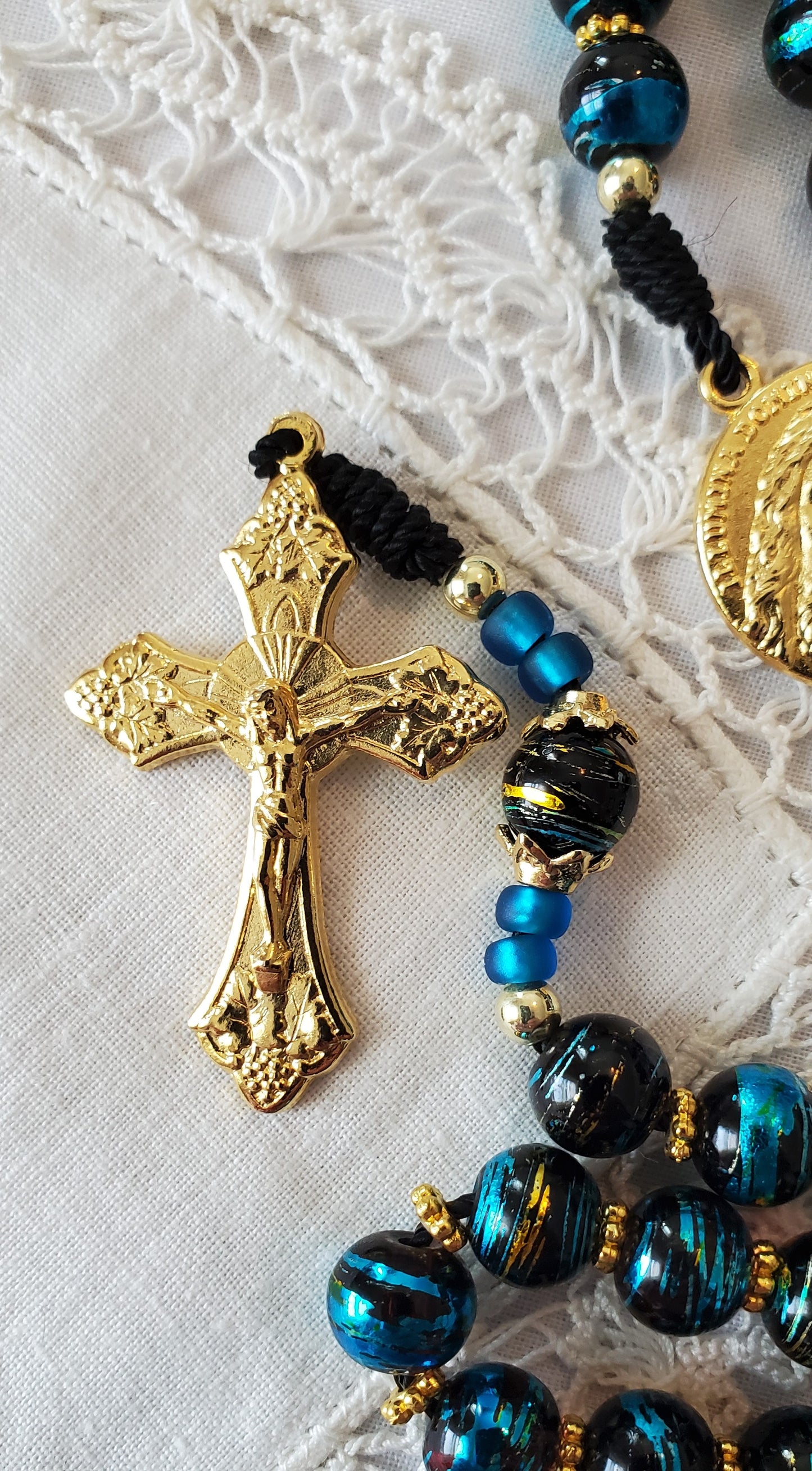 Catholic Rosary, Shroud of Turin Hand-Knotted, Catholic, Handmade, Gift, Confirmation, First Communion