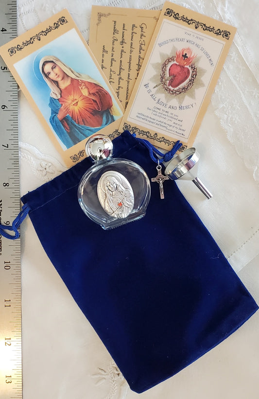 Holy water set - Immaculate Heart of Mary Catholic gift Baptism first communion Confirmation Christmas Birthday Christian