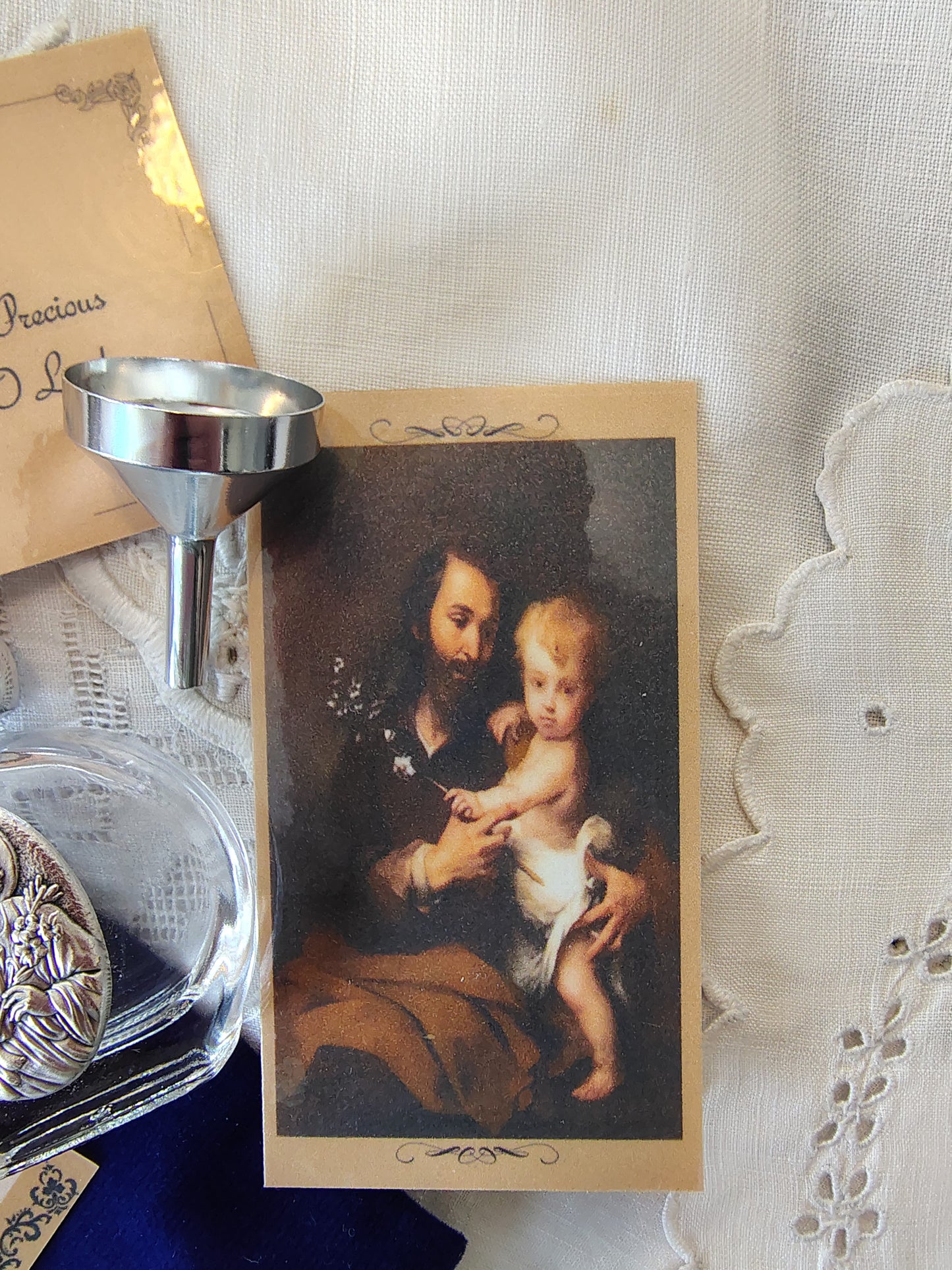 Saint Joseph "Terror of Demons" Holy Water Bottle Gift Set, Catholic present, Aqua Bendita, regalo de Battesimo, Baptism gift, 1st first communion, confirmation keepsake